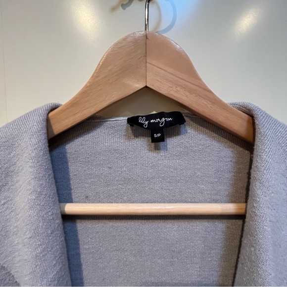 Lily Morgan sz S Long jersey-knit open cardigan - Picture 2 of 7